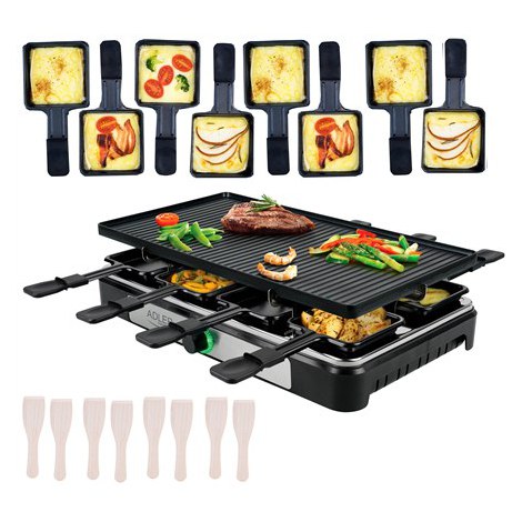Adler | AD 6616 | Raclette - electric grill | Table | 1400 W | Black/Stainless steel - 14